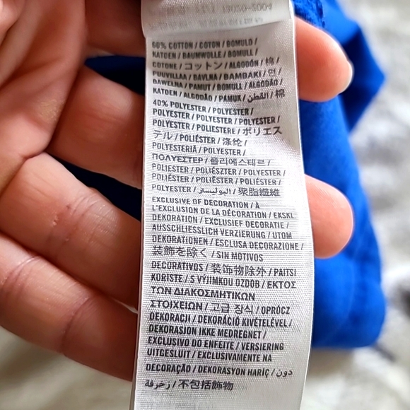 Hollister men's blue/white waves embroidered appliqued t-shirt shirt tee Large/L - Picture 4 of 4